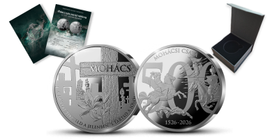 Jubileumi Mohácsi csata 1 unciás színezüst érem